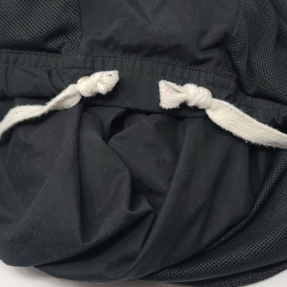 Forever 21 Quarter Zip LOS ANGELES Mesh Lined Hoodie Size Small Black White - Picture 9 of 9